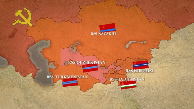 Soviet socialist Republics in Central Asia. Credit : ddc.arte.tv